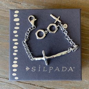 NWT sterling silver silpada cross bracelet
